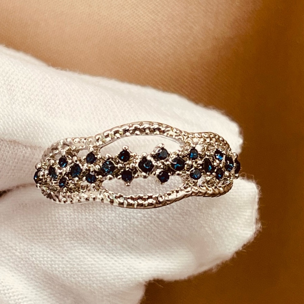 ✨✨✨_ 2x$60_ 925 Sterling Silver CZ Band Ring - Picture 14 of 16